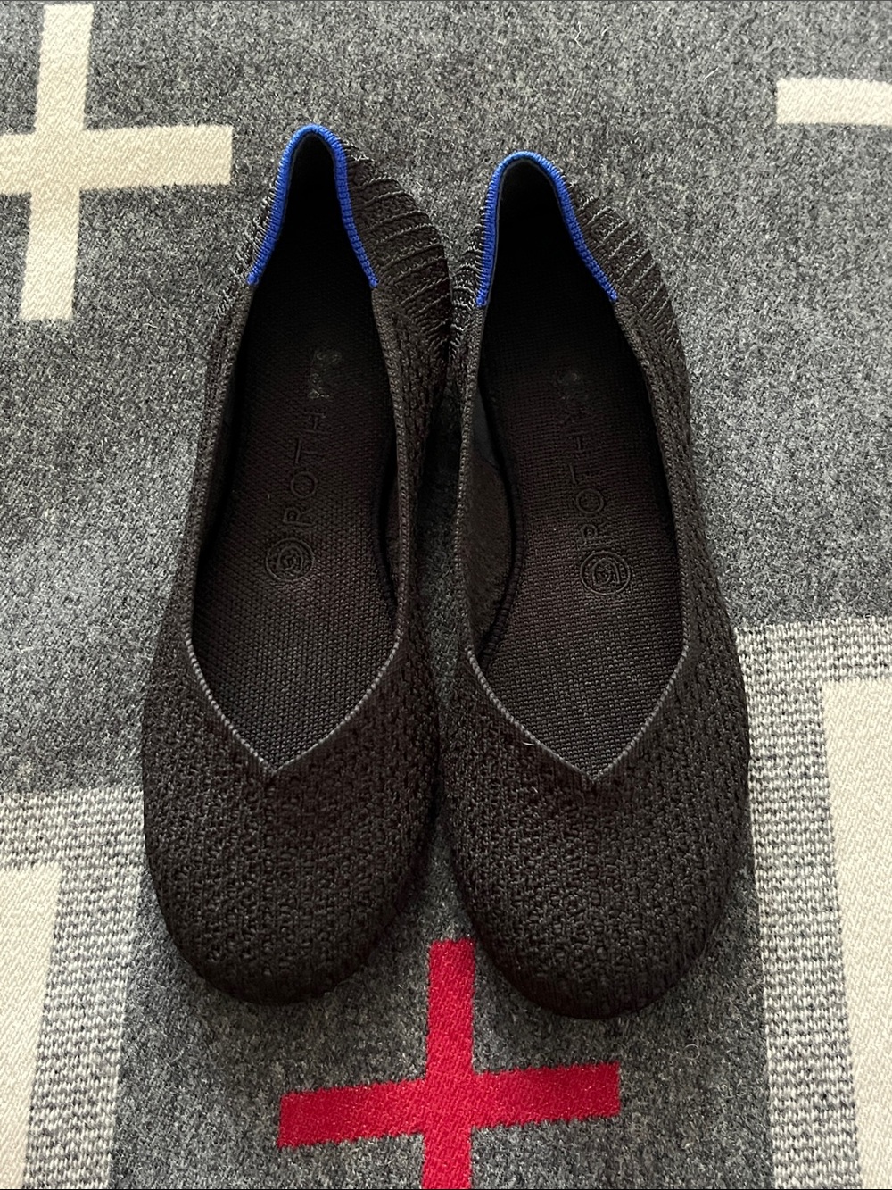 Rothy's Black Knit Slip-On Flats